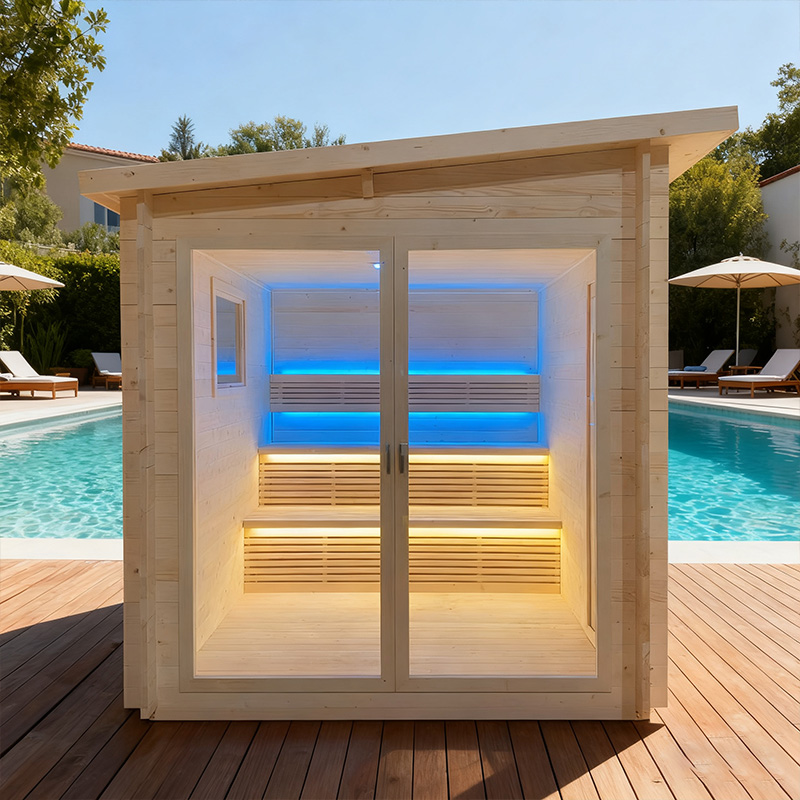 outdoor sauna room