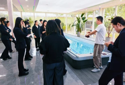 hot tub showroom